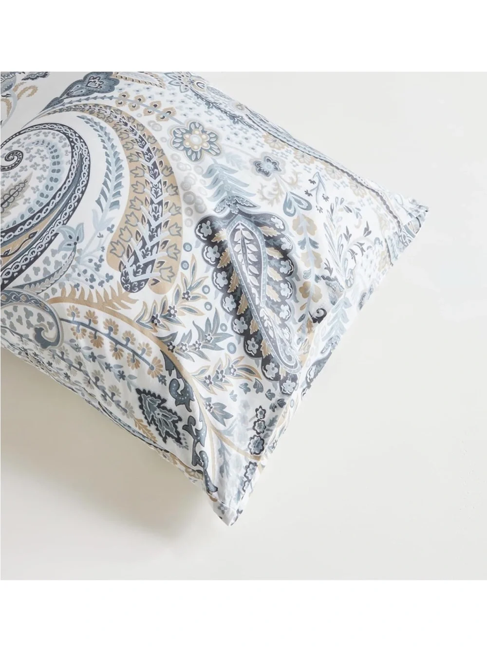 NEW Blue Paisley King Duvet Cover Set.  100% Cotton Vintage Floral 3 Pcs